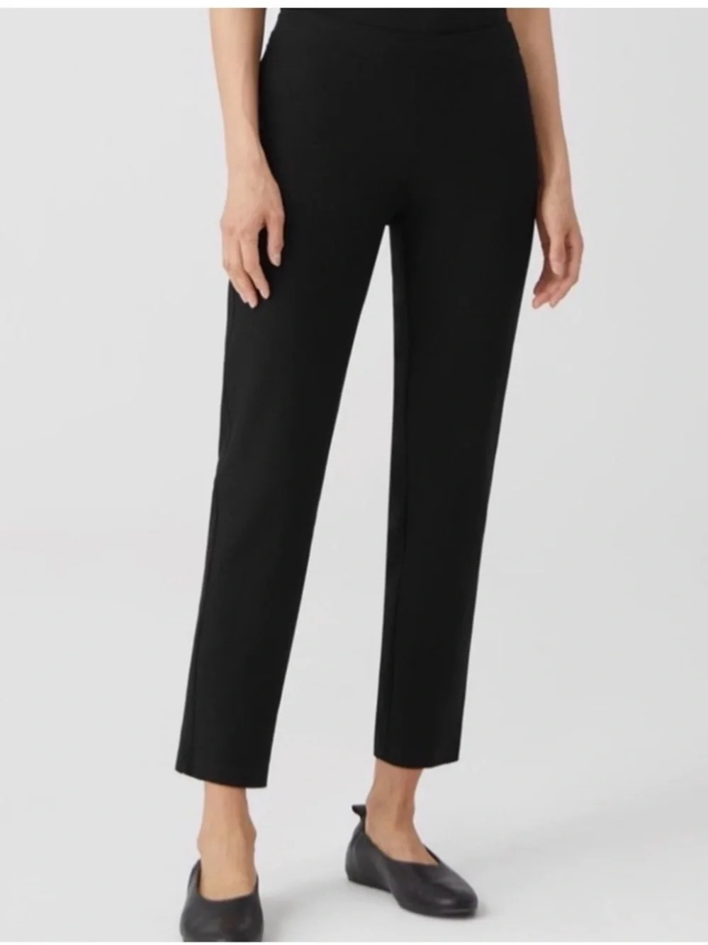Eileen Fisher Stretch Crepe Tapered Ankle Pant